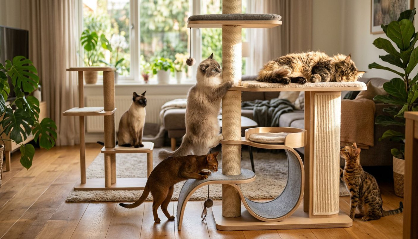 Wie wählt man den perfekten Kratzbaum für verschiedene Katzentypen?